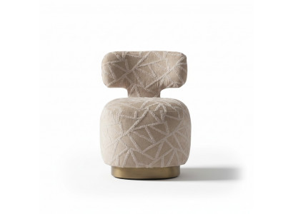 Moderner Beiger Sessel aus Holz und Textil