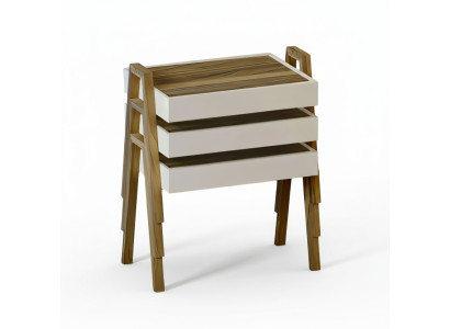 Couchtisch-Set aus Holz in Braun modern eleganter Wohnstil