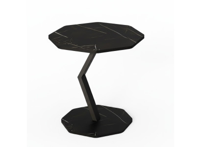 Eleganter schwarzer Beistelltisch aus Holz mit modernem Design