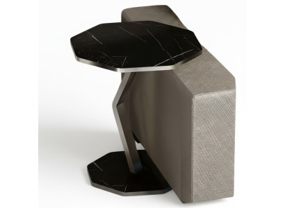 Eleganter schwarzer Beistelltisch aus Holz mit modernem Design