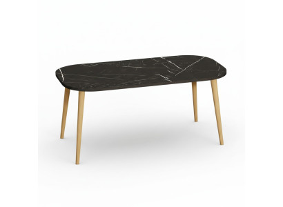 Moderner schwarzer Couchtisch aus Holz