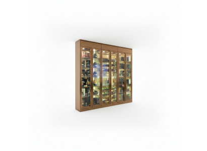 Eleganter goldener Weinschrank aus hochwertigem Edelstahl für