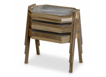 Couchtisch-Set Braun Holz Modern Elegant Wohnzimmer