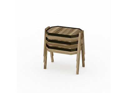 Couchtisch-Set aus Holz in Braun modern elegant