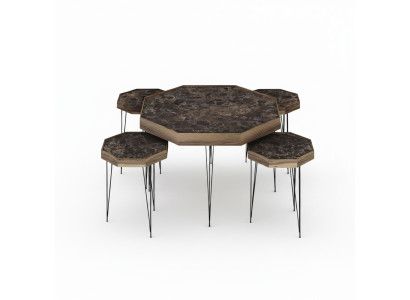 Eleganter brauner Holztisch mit modernem Design