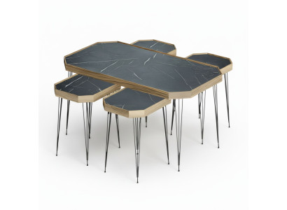 Moderner schwarzer Couchtisch aus Holz