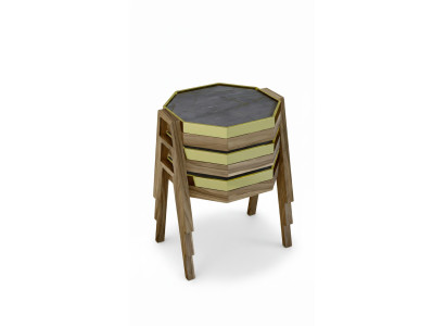 Elegantes schwarzes Couchtisch-Set aus Holz im modernen Design