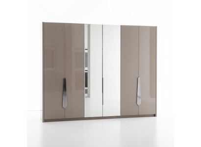 Eleganter Beiger Schminktisch mit Spiegel aus Holz