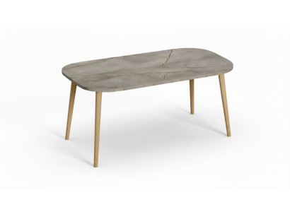 Moderner grauer Couchtisch aus Holz