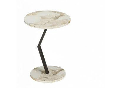 Beistelltisch aus Holz in Beige modern und robust
