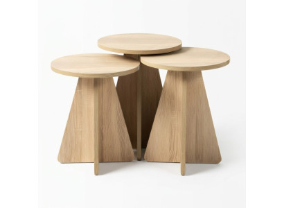 Elegantes braunes Holz Couchtisch-Set für modernes Wohnzimmer