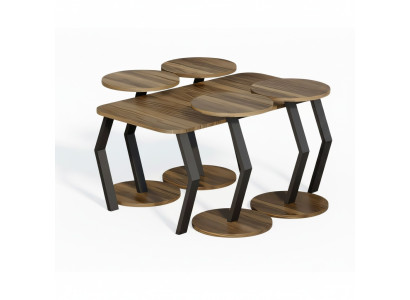 Eleganter brauner Holztisch mit modernem Design