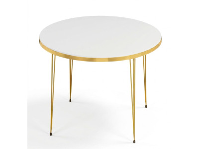 Weißer Holz-Couchtisch im modernen Design