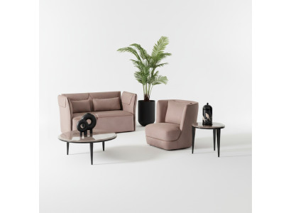 Beiger Textil-Sessel im modernen Stil