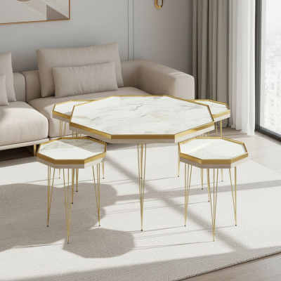 Set of wooden reading tables