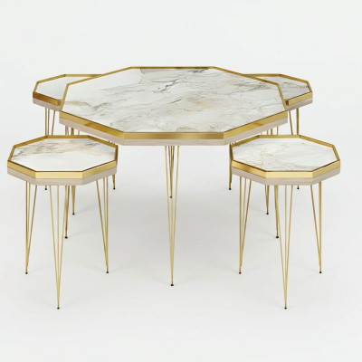 Set of wooden reading tables