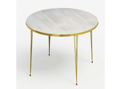 Eleganter weißer Couchtisch aus Holz mit modernem Design