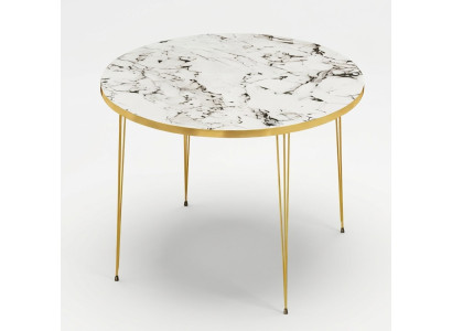 Weißer Holz-Couchtisch im modernen Design