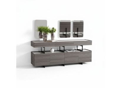 Elegantes graues Sideboard aus Holz im modernen Design