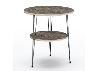 Beistelltisch aus Metall in Braun modern eleganter Wohnzimmertisch