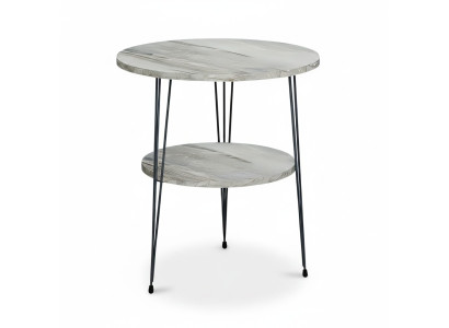 Beistelltisch aus Metall in Grau modern eleganter Wohnstil