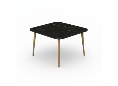 Schwarzer Holztisch modern elegant für Wohnzimmer