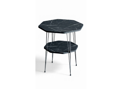 Schwarzer Metall-Beistelltisch im eleganten Design