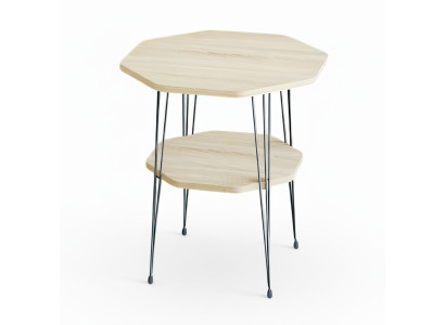 Beistelltisch aus Metall in Beige modern eleganter Stil