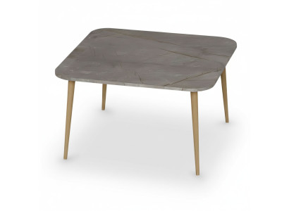 Moderner grauer Couchtisch aus Holz