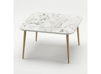 Moderner weißer Holz-Couchtisch im eleganten Design