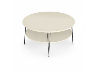 Eleganter Beigefarbener Couchtisch aus Holz mit modernem Design