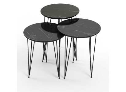 Schwarze Holztisch im modernen Design