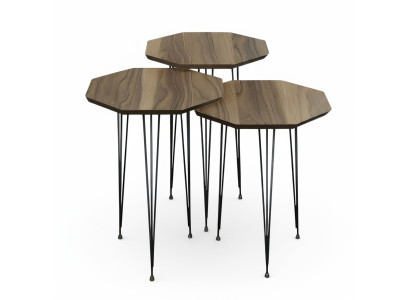 Eleganter Brauner Holz-Beistelltisch für Wohnzimmer und Schlafzimmer