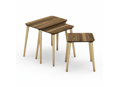 Eleganter Beistelltisch aus Holz in Braun für modernes Wohndesign