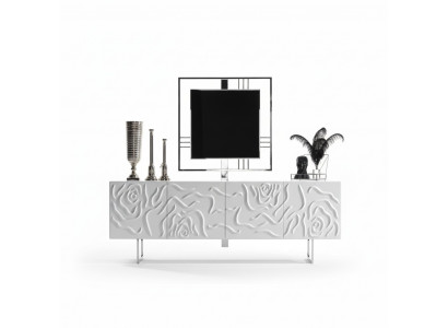 Elegantes weißes Holzsideboard im modernen Design