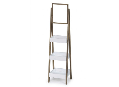 Regal mit Spiegel aus Holz in Braun – elegantes, funktionales Design