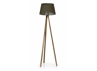 Elegante schwarze Stehlampe aus Holz modernes Design