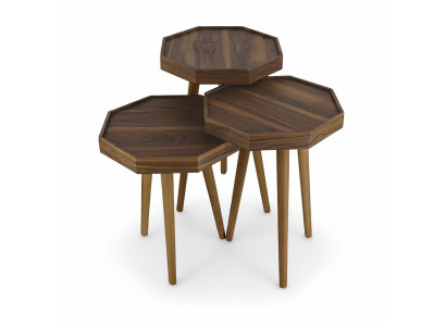 Eleganter Beistelltisch aus Holz in Braun für Wohnzimmer