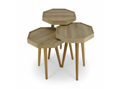Beistelltisch Holz Beige Modern Elegant