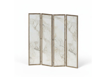 Eleganter beige Raumteiler aus MDF für Wohnzimmer und Büro