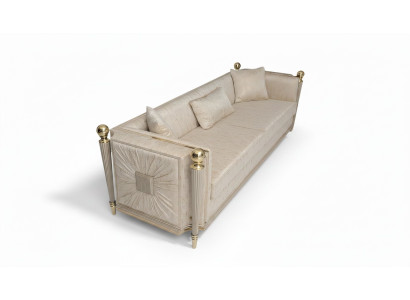 Elegantes beiges Stoffsofa für Wohnzimmer im modernen Design