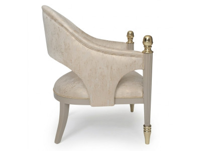 Moderner Beigefarbener Stoffsessel im eleganten Design