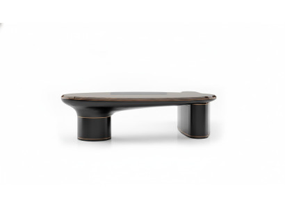 Brauner Holzschreibtisch modern elegant für Büro und Home Office