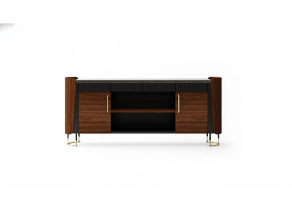 Elegante braune Holz-Konsole im modernen Design