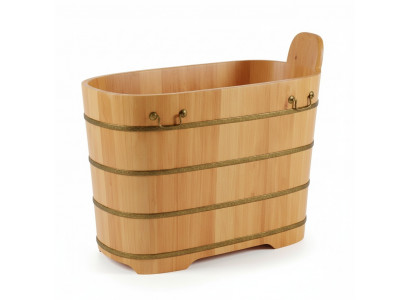 Holzbadewanne Badezuber Fitovanna Freistehende Holzwanne Naturwanne 100x58 cm