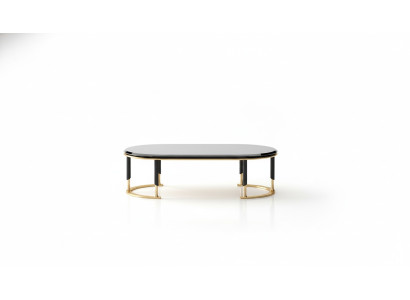Moderner schwarzer Glastisch in elegantem Design
