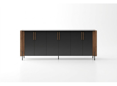 Schwarze Konsole aus Holz modern elegantes Design