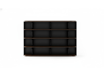 Elegantes braunes Holz Bücherregal im modernen Design