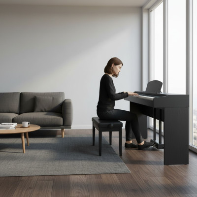 Elegant digital piano with powerful sound and modern features