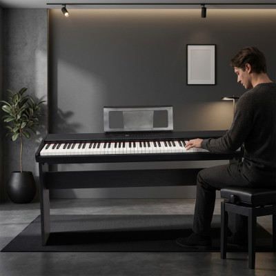Digital piano innovator with LED display and touch control
